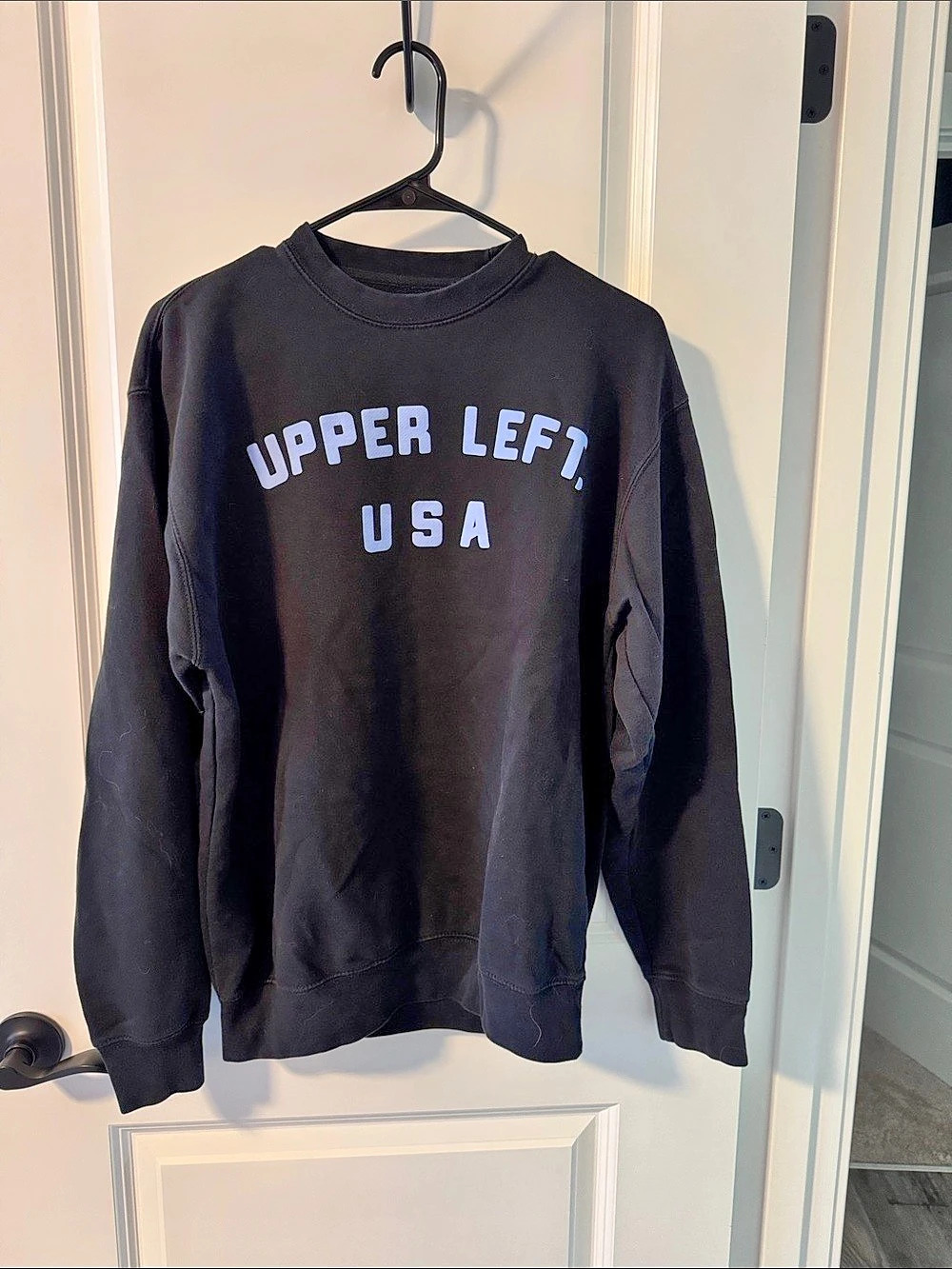 The Great PNW Upper Left, USA Crewneck Black Medium